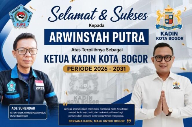 
					FJP2 Bogor Raya Ucapkan Selamat kepada Arwinsyah Putra, Ketua Kadin Kota Bogor Terpilih Periode 2026–2031