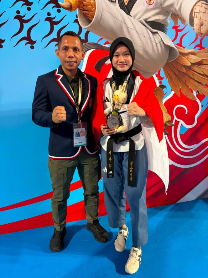 
					Kinara Abbabiel Raih Perak Kejuaraan TAEKWONDO INTERNASIONAL